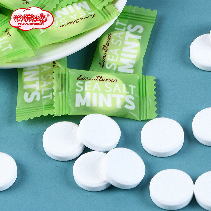 網紅清新海鹽青檸味薄荷糖清涼爽口夏日清涼網紅糖果批發
