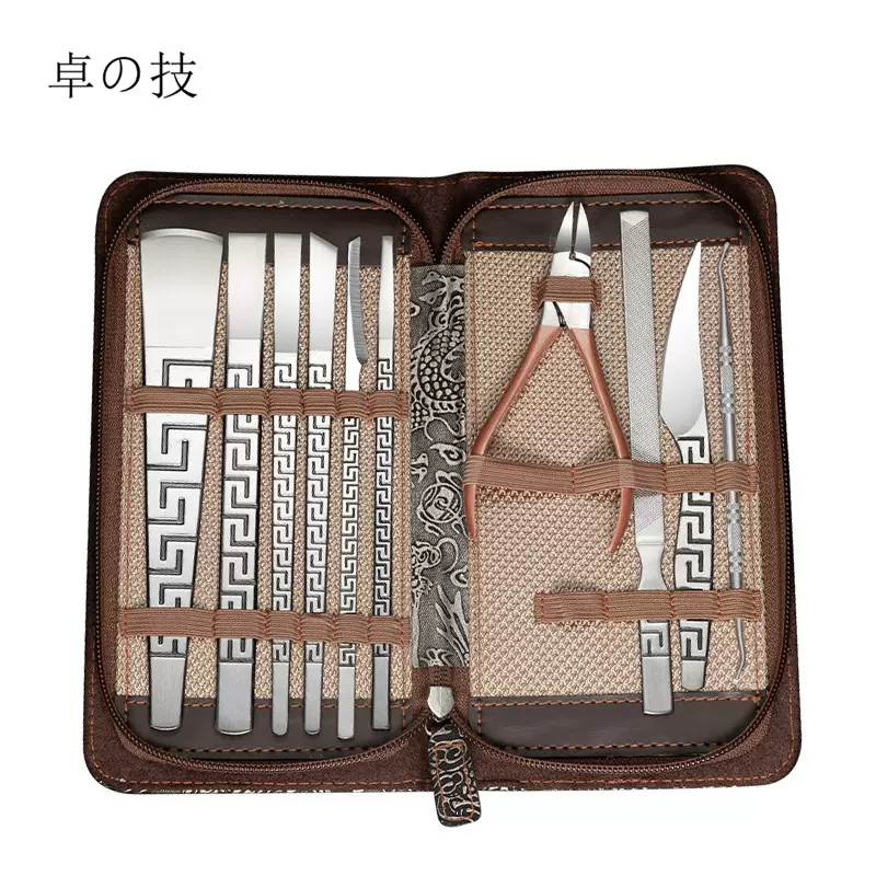 修脚刀套装甲沟钳指甲锉刀鸡眼刀甲沟指甲灰扬州三把刀技师刀美甲