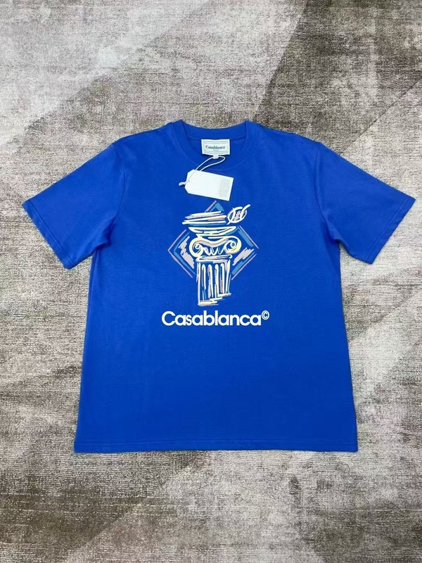 【260g】カサブランカプリント トレンド個性柄 メンズ レディース ゆったり半袖Tシャツ|undefined