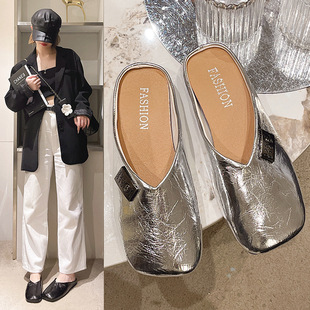 Flat Bottom Baotou Half Slippers Ladies Wholesale Summer New High-grade Slip-on All-match Lazy Pregnant Women Sandals