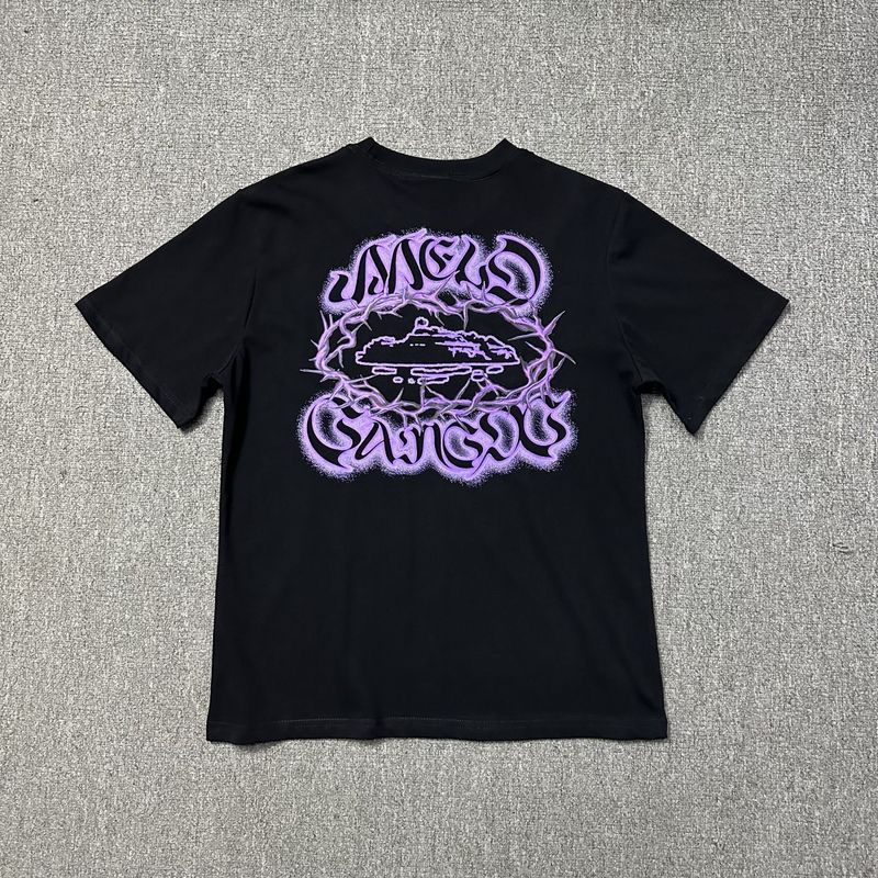 Other T-shirt Angels Gang Letter Logo Print Black