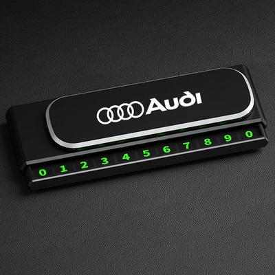 Nömrəli dayanma kartı — retractable hidden car temporary - can-be-hidden-audi-black
