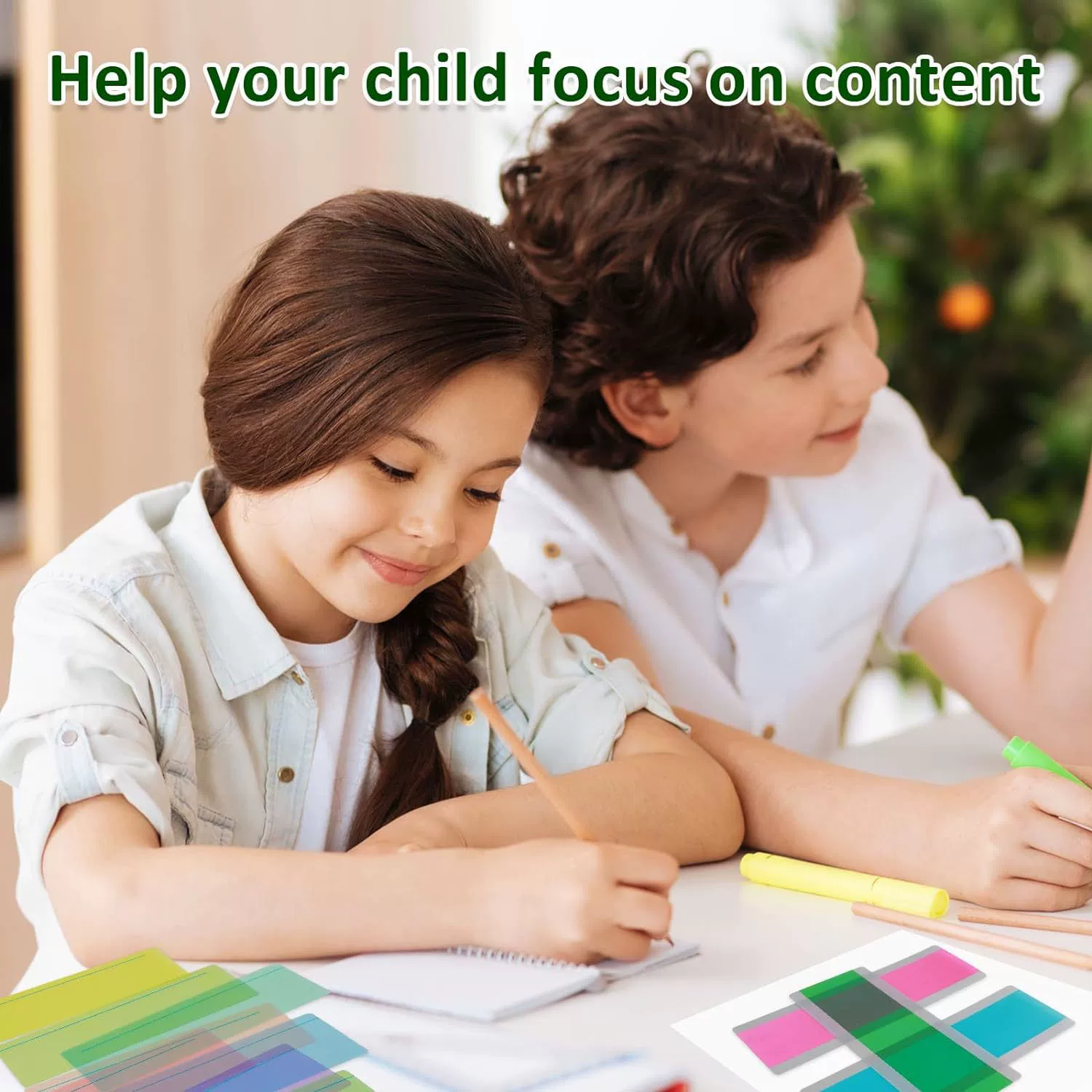 Guided Reading Strips color-covered highlight bookmarks solve children's dyslexia