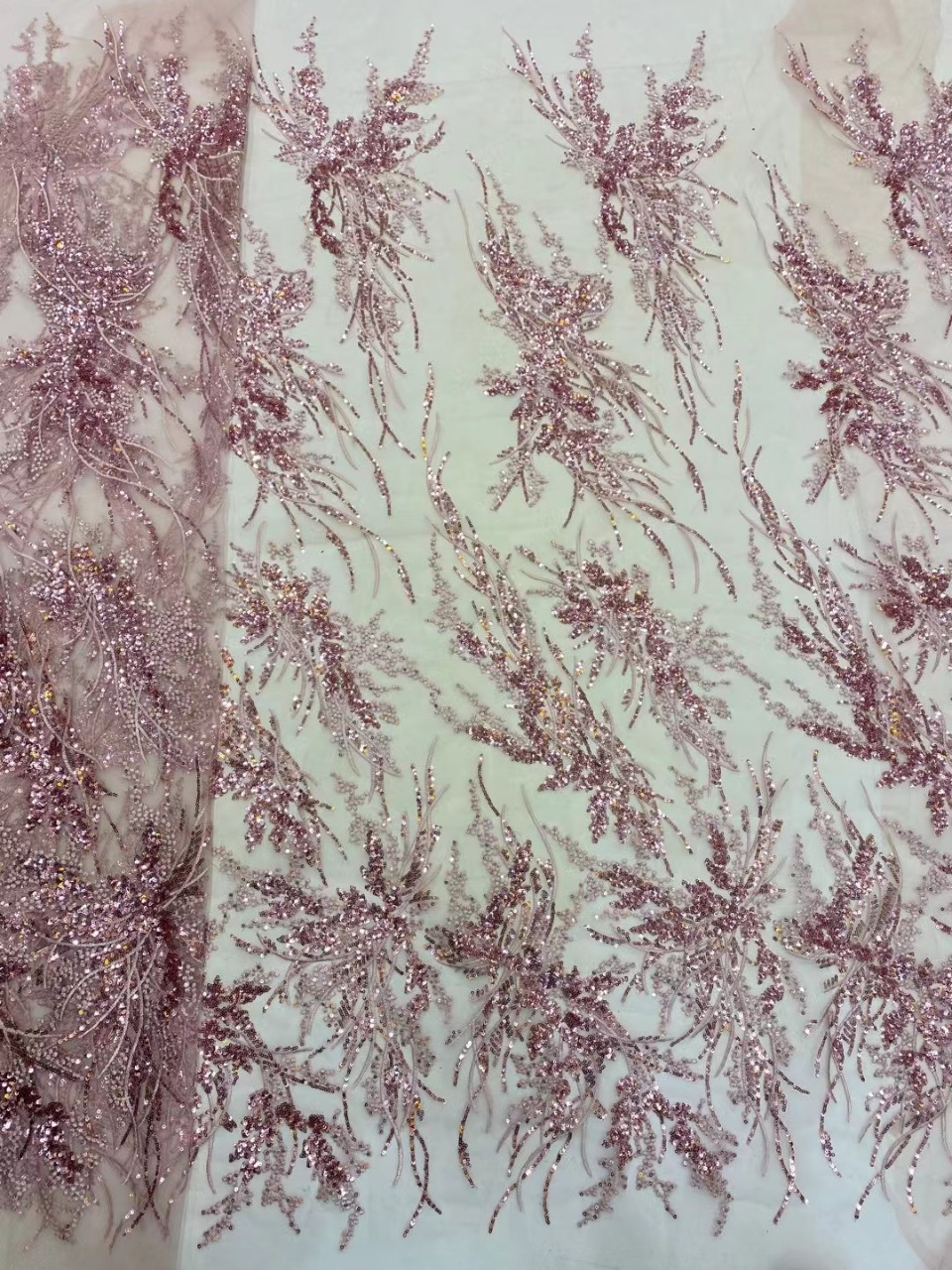 Tela de encaje africano tela de encaje africano lentejuelas bordado encaje cheongsam vestido DIY tela JX3080