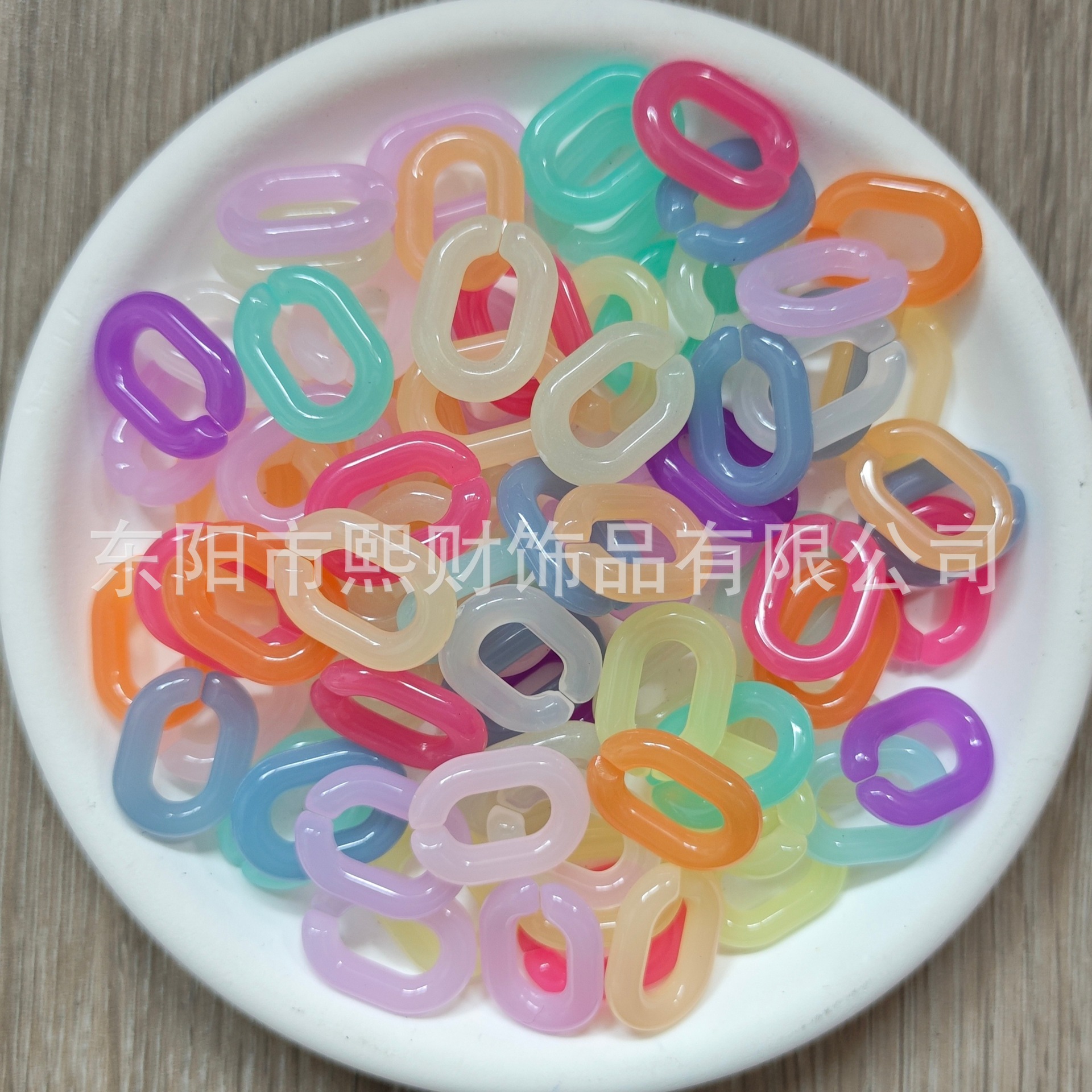 20x14mm color acrílico cadena hebilla anillo llavero bolsa colgante accesorios de la joyería de DIY fábrica al por mayor