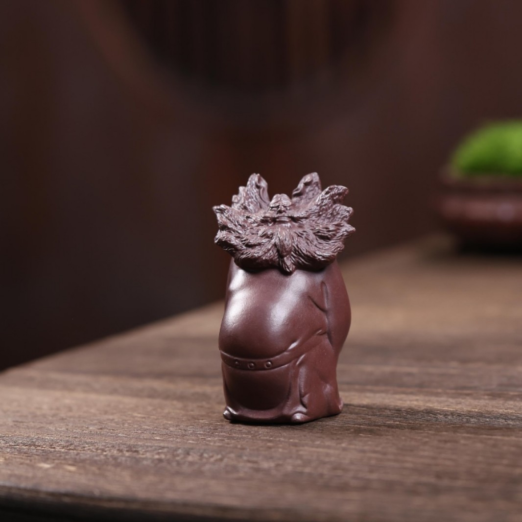 宜兴紫砂钟馗茶宠天师钟馗摆件功夫茶具茶桌雕塑配件可养紫砂茶宠