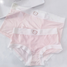 冰丝小熊款情侣内裤棉质档位多巴胺男平角女三角情侣内衣一件代发