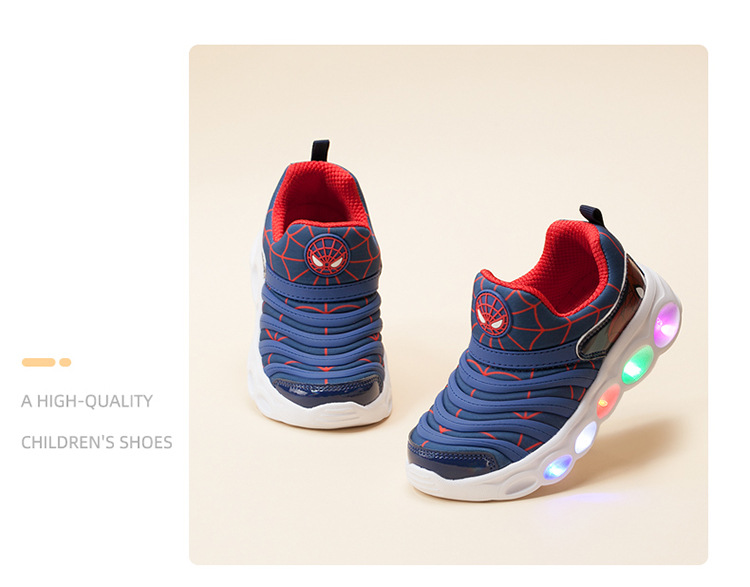 Caterpillar Scarpe per bambini Scarpe luminose per bambini luminose Primavera e autunno Nuove scarpe da ragazza traspiranti a rete singola_voghion.com