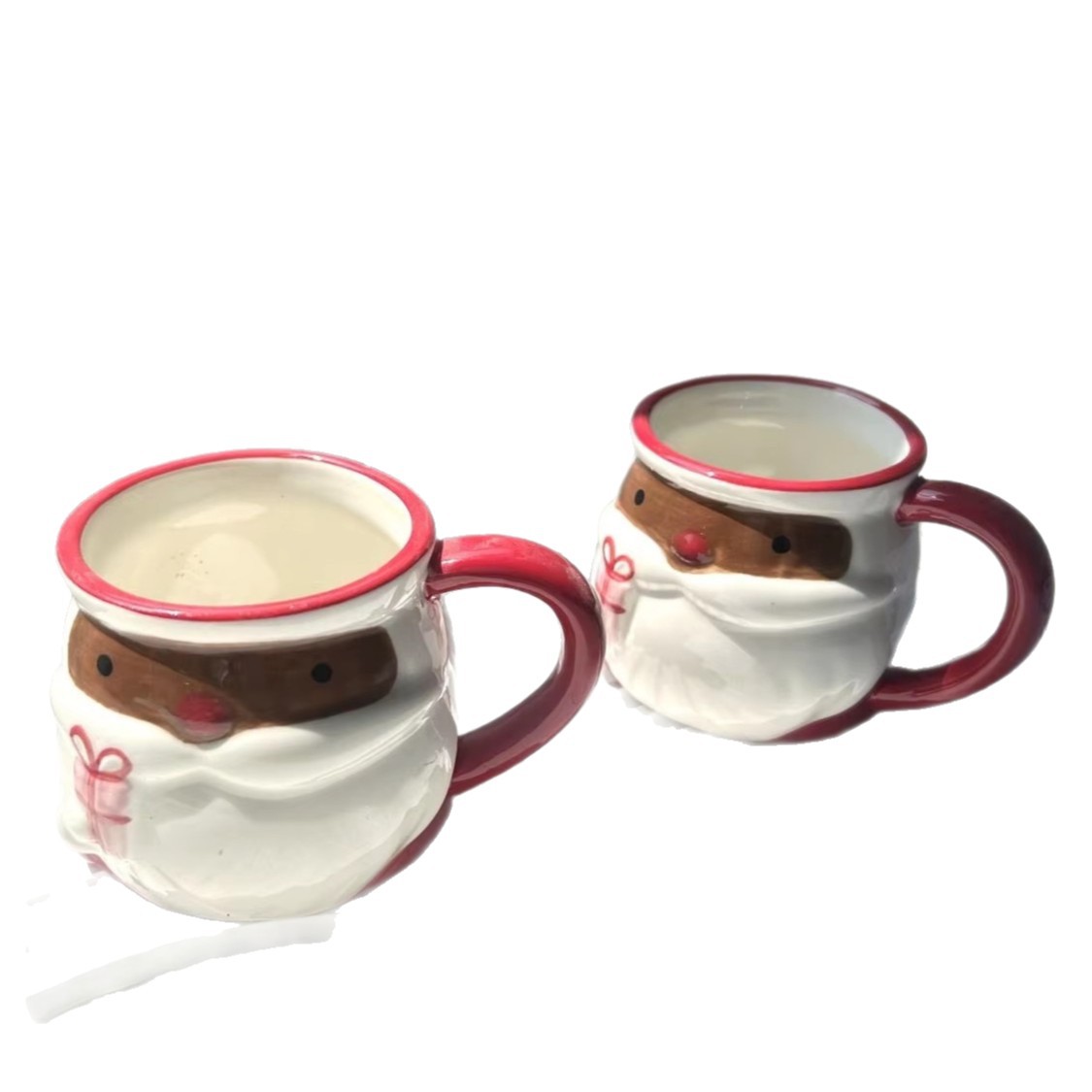 Navidad tormentosa de nieve taza de cerámica encantadora con mango Qin Sheng taza de cerámica cubierta diaria