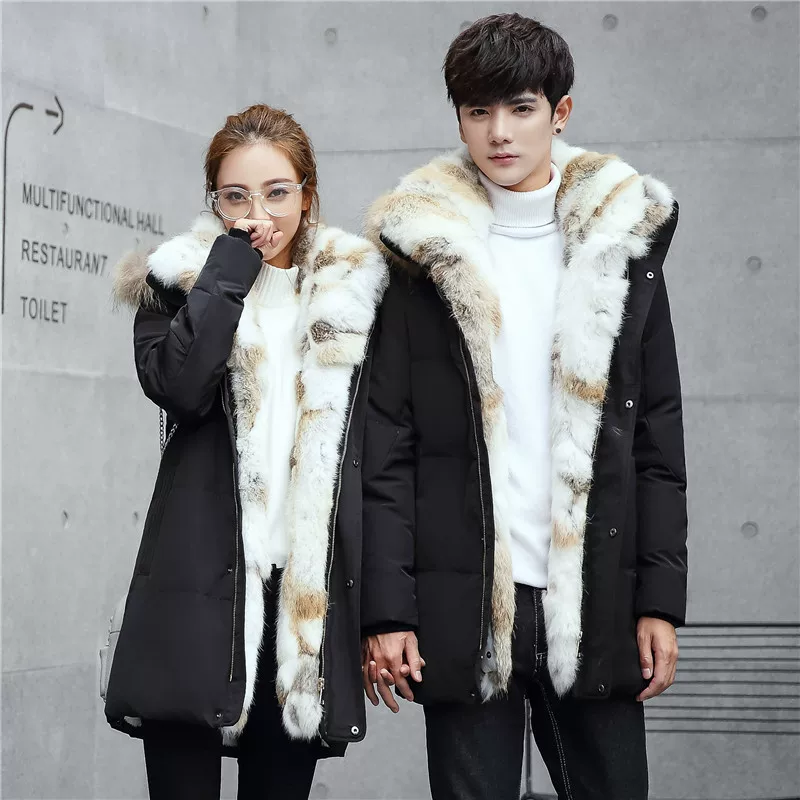 Long winter down jacket for beloved for boys, 2022, mid-length, plus size, increased thickness