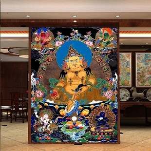 Diamond Painting Full of Diamonds, Yellow God of Wealth Thangka, Bodhisattva Buddha Statue, Sticky Diamond Masonry Painting, 5D Cross Stitch, Full Embroidery, Diamond Embroidery New Style