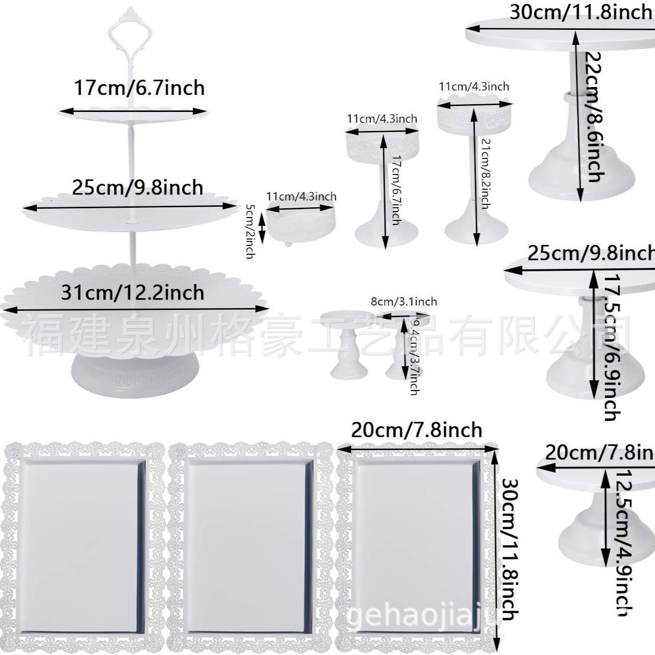 Transfronterizos Amazon temu postre estante de exhibición bandeja de pastel estante de pastel diseño de cumpleaños