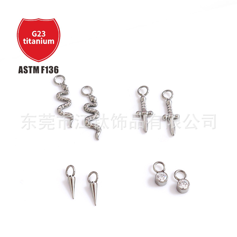 Pointed titanium steel lip stud product view