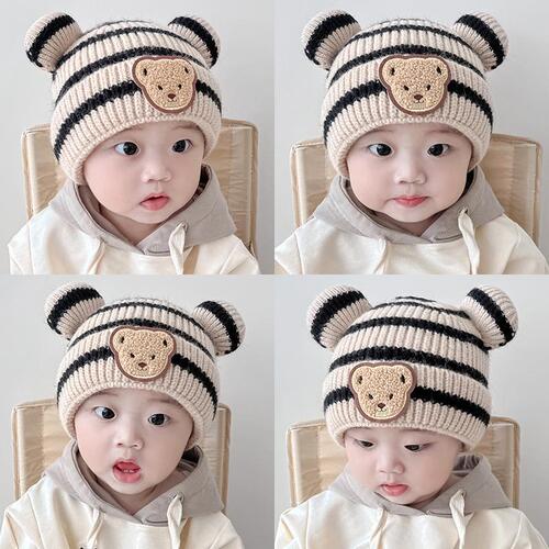 Baby woolen hat winter baby boy infant and toddler cute super cute autumn and winter newborn children's knitted hat boy