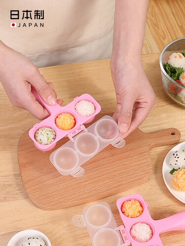Japan imported household baby rice ball mold rice bento shaker diy hand crank to make children's food supplement artifact