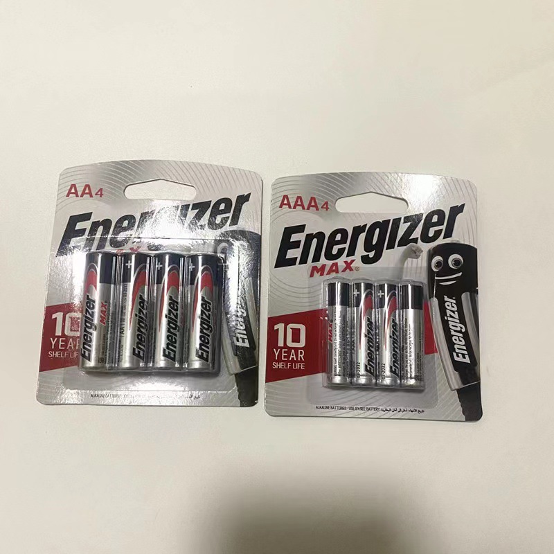 Energizer劲量碱性5号7号电池 AA碱性 1.5v AAA 英文版卡装包装
