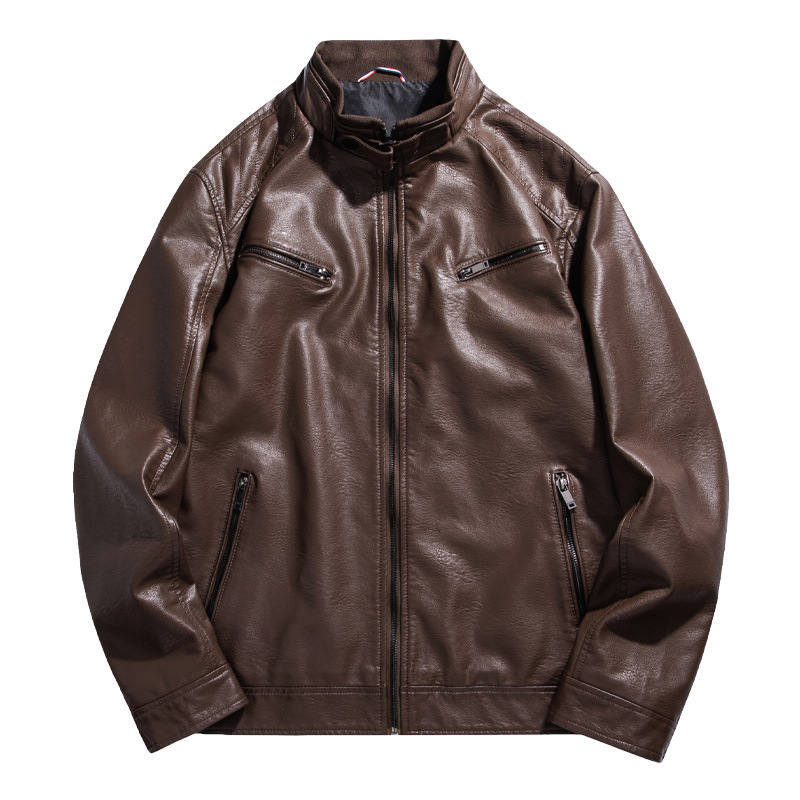 Herrenbekleidung Sonderangebot an Freizeitsport Herbst Paar Motorradbekleidung lockere Oberteile Jacke Retro Persönlichkeit Herren Lederjacke_voghion.com