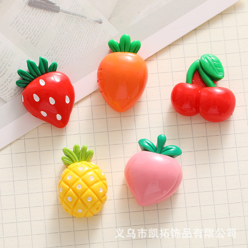 Bright Pasta Play Fruit Carrot Series Cream Gel diy Accessories Mobile Phone Case Hairpin Water Cup Hole Shoes Decoration