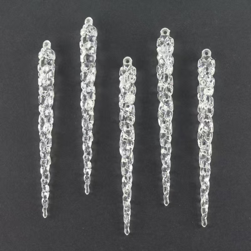 Christmas realistic transparent decorations