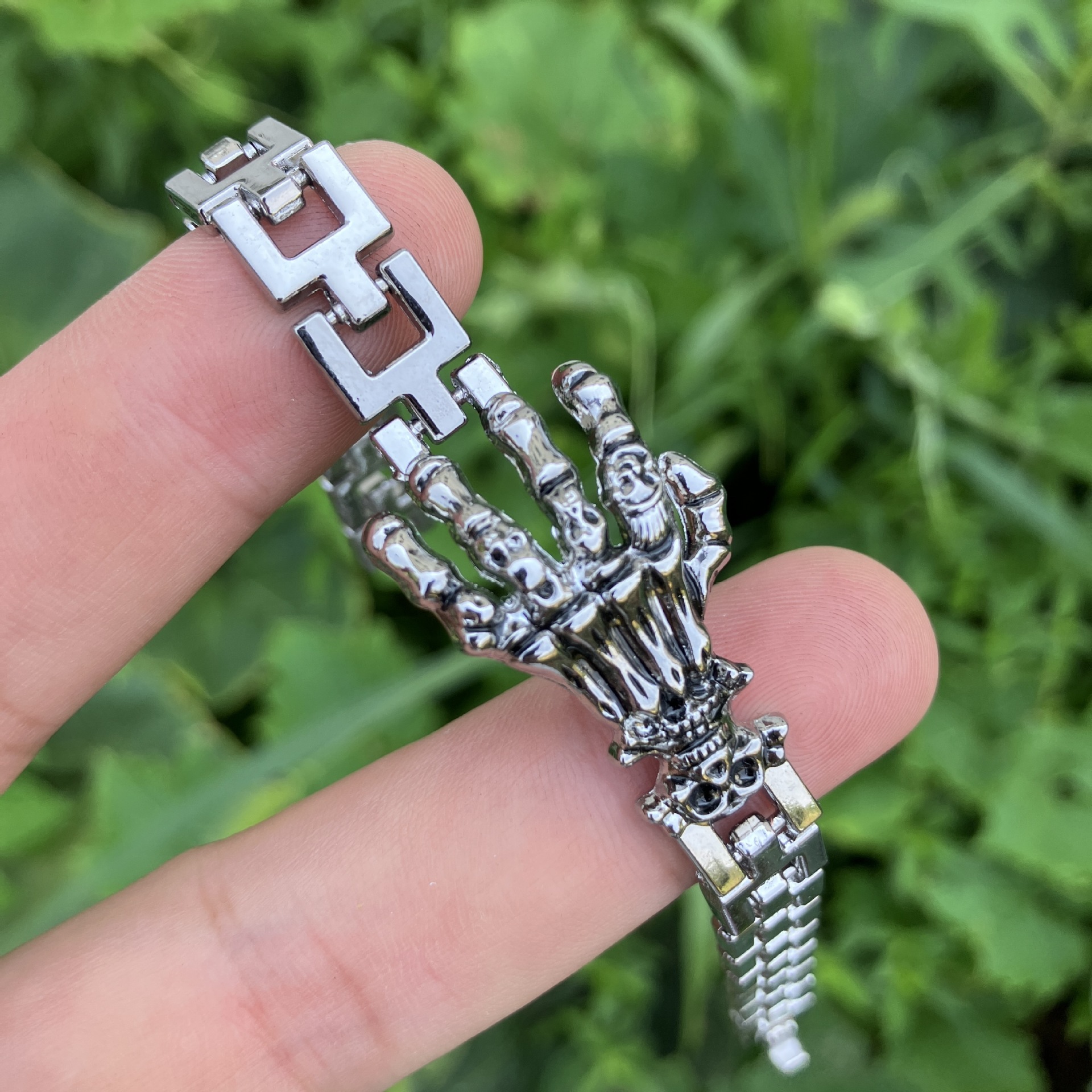 20g Weight Bracelets Classification Alloy Chain Material Chain Chain Type 1 Piece Quantity Daily, Street Occasion Alloy Material Geometric Pattern Unisex Gender Punk, Streetwear Style Punk Streetwear Geometric Alloy Chain Chain & Link Bracelets Wholesale 8