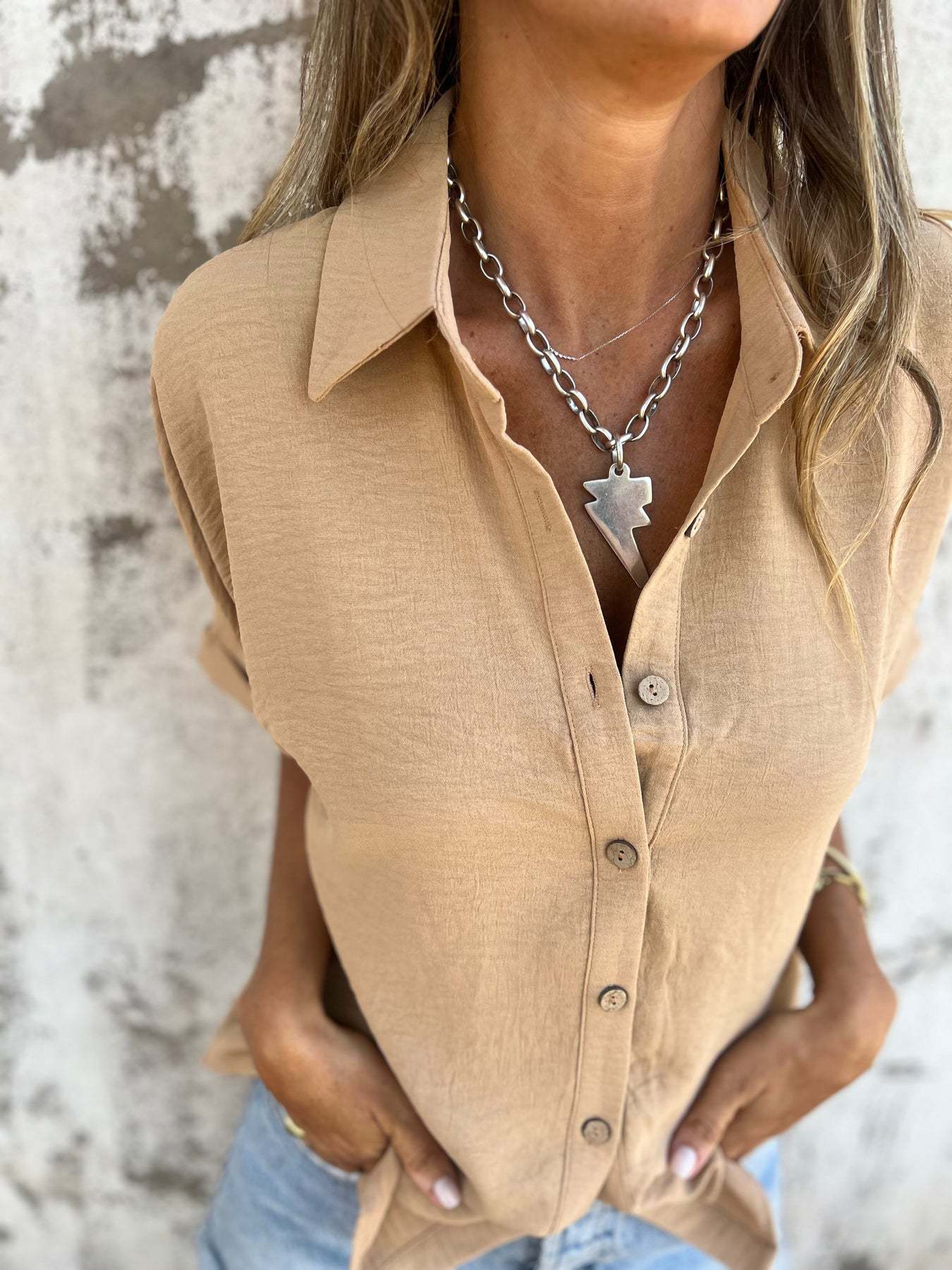2026 Cross-Border European And American Independent Site Spring/Summer Women's Turn-Down Collar Casual Top_ecoleips.com