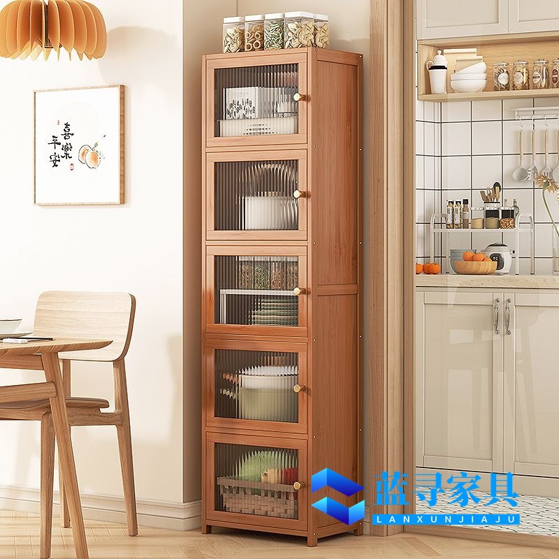 Light Luxury Sideboard Kitchen Cabinet Storage Rack Living Room Wall Cabinet Home Multi-Functional Storage Cabinet Space-Saving