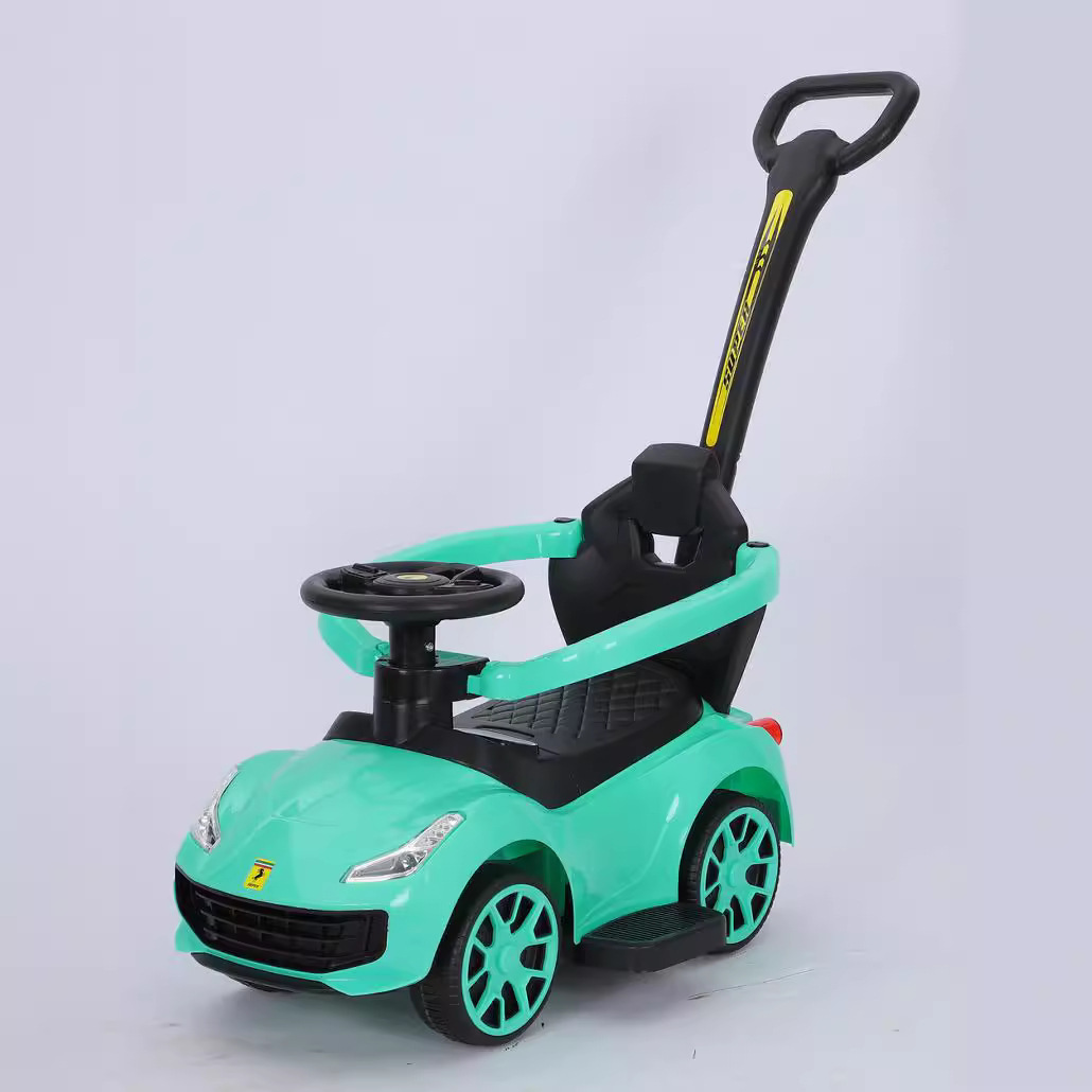 Niños de cuatro ruedas de torsión, patina para bebés de 1 - 3 años de edad, se puede sentar con música swing con patina asistida de empuje manual.