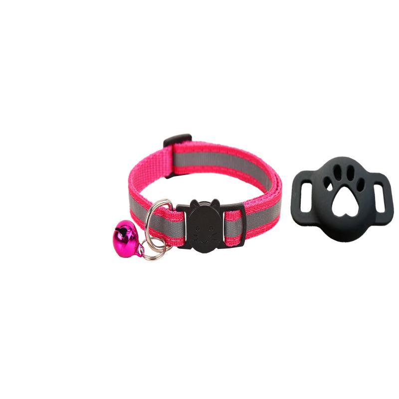 Nuevo collar de gato reflectante Airtag con campana localizador collar de silicona reflectante en stock