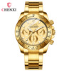 Golden men's men's watch, swiss watch, waterproof quartz watches