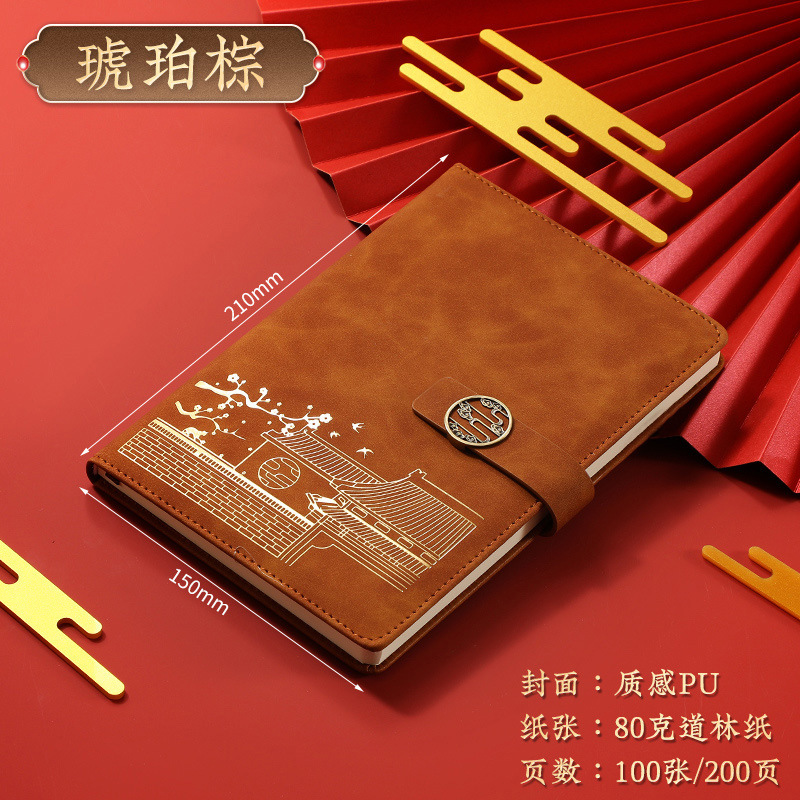 A5 Xiangyun 버클 앰버 다크 브라운