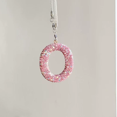 clay car interior accessories, Car hanging - o-letter-car-pendant-pink