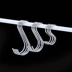 廚房S型掛鈎多功能牆壁門後衣櫥金屬大中小號強力鈎子s形勾衣帽鈎