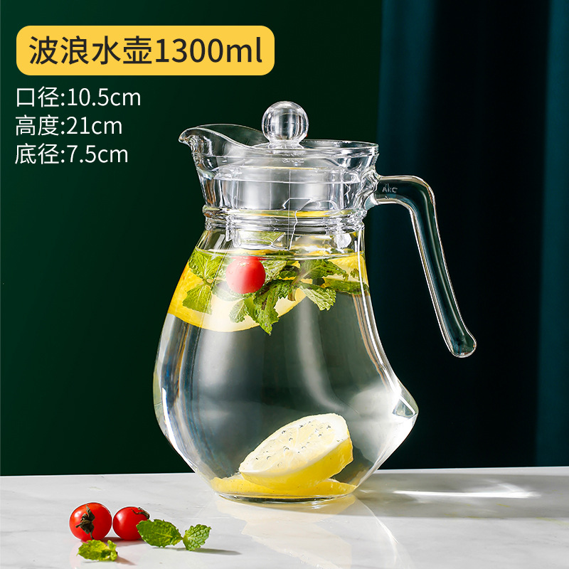 Lemeiya vidrio hervidor frío verano hogar resistente a altas temperaturas tetera hervidor frío taza de agua engrosada pico de pato olla empate olla