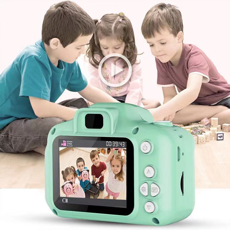 x2高清儿童数码相机卡通相机跨境便携单反照相机玩具小孩生日礼物