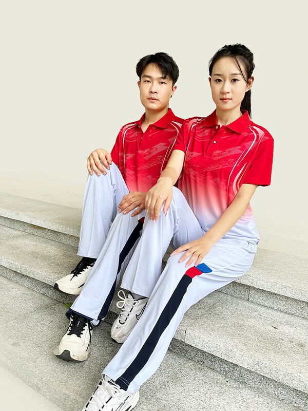 夏季运动服套装短袖长裤学生运动会出场服男女同款团体广场舞|undefined