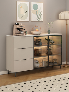 Solid Wood Slate Sideboard Modern Minimalist Living Room Wine Cabinet Tea Cabinet Kitchen Cupboard Integrated Wall Storage Cabinet