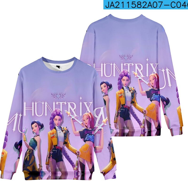 3D新品电影  K-POP 猎魔女团 套头圆领卫衣印花成人儿童|undefined