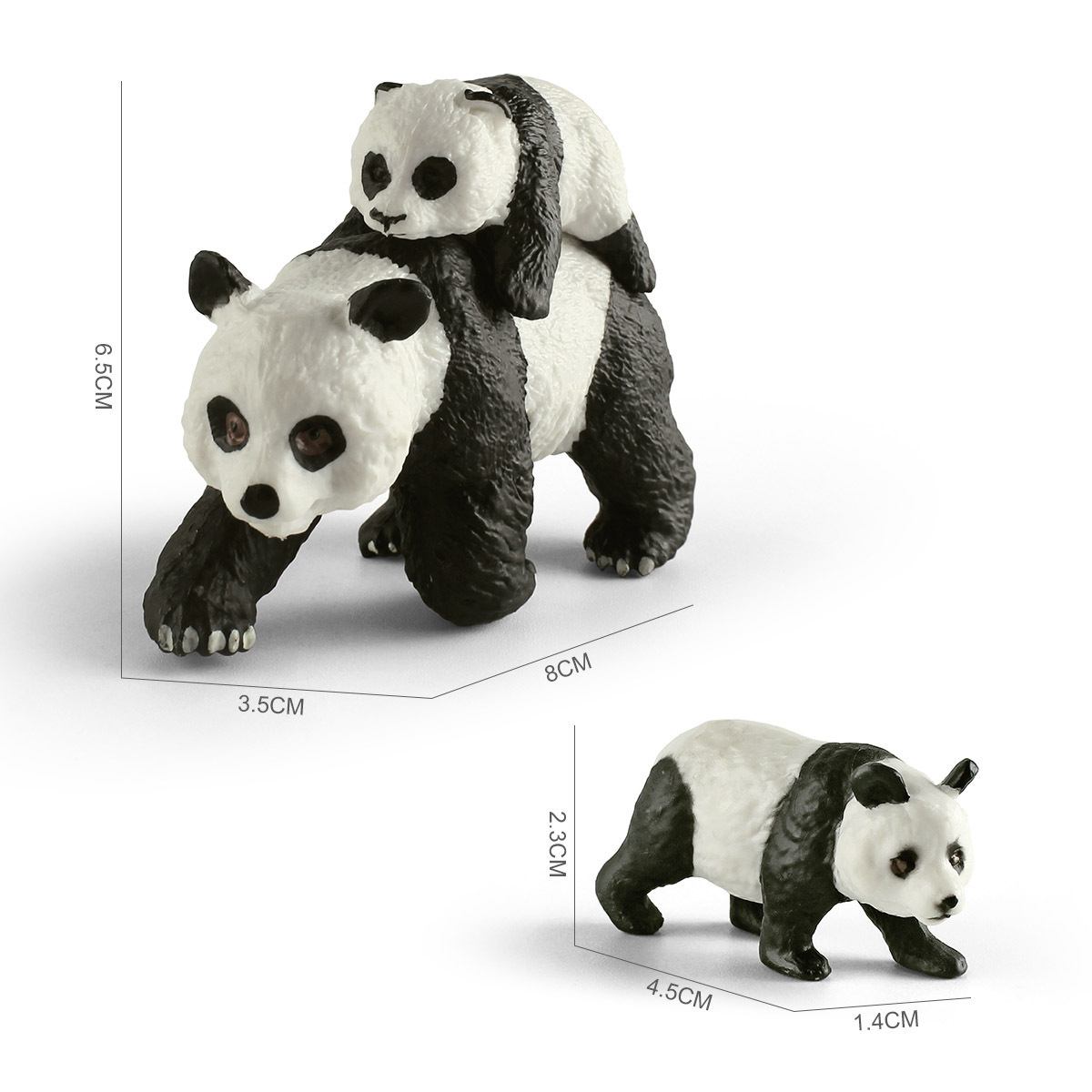 Transfronterizo niños simulación bosque modelo animal tesoro nacional panda gigante espalda bebé gateando Panda adornos estáticos hechos a mano