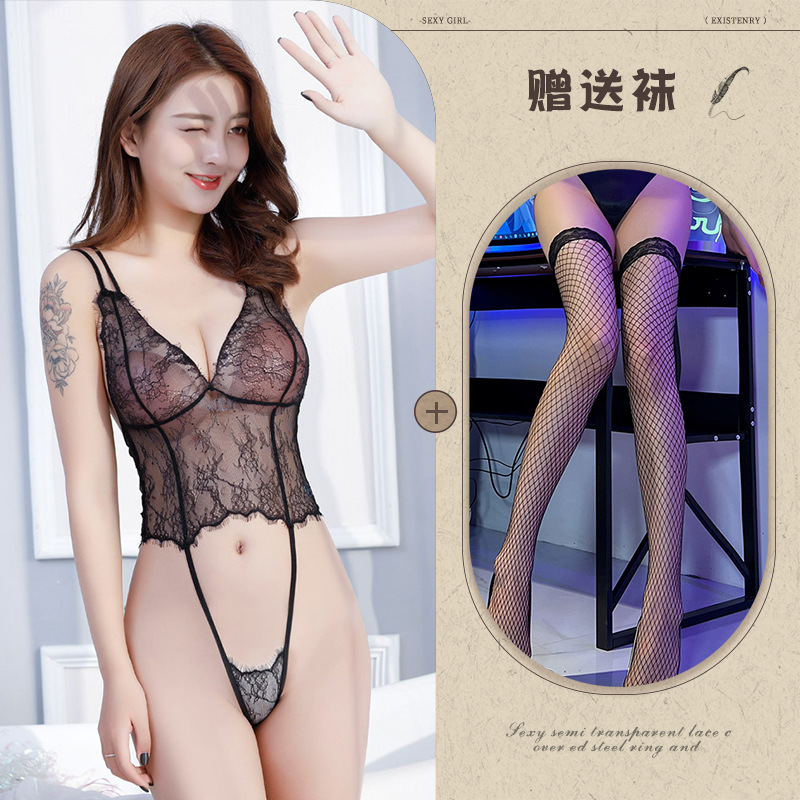 블랙 + 블랙 망사 스타킹