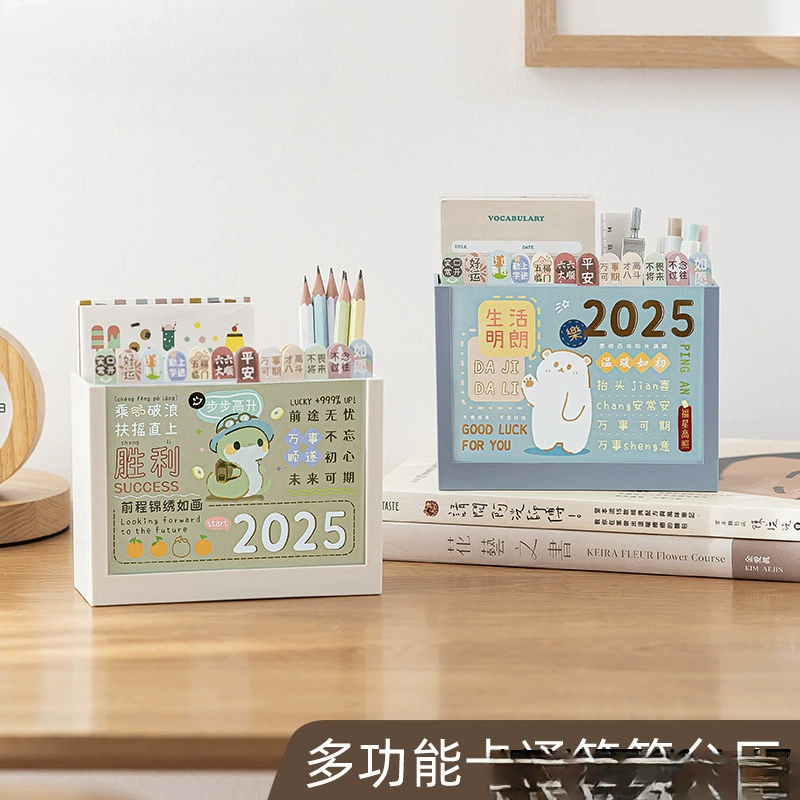 Прямая продажа с фабрики, 2025 Новый год Змеи, настольный календарь, настольный креативный календарь для хранения, оптовая продажа, календарь, блокнот, карточка для заметок