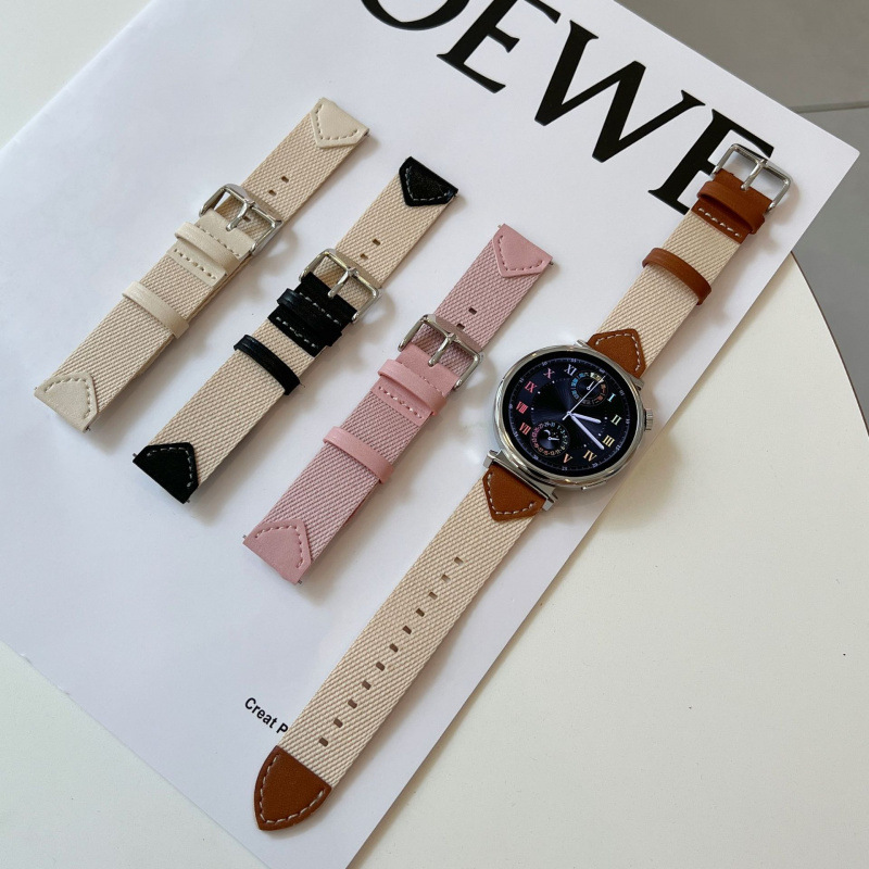 適用華為Watch GT5/4pro手錶錶帶官方同款編織尼龍布針扣錶帶18MM