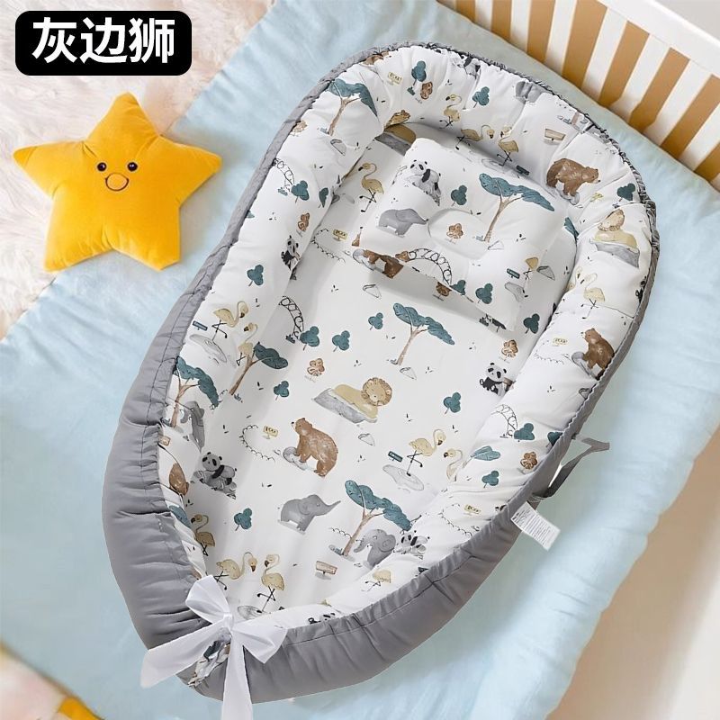 Cama de bebé portátil desmontable transfronteriza en la cama media para recién nacidos acostados para dormir