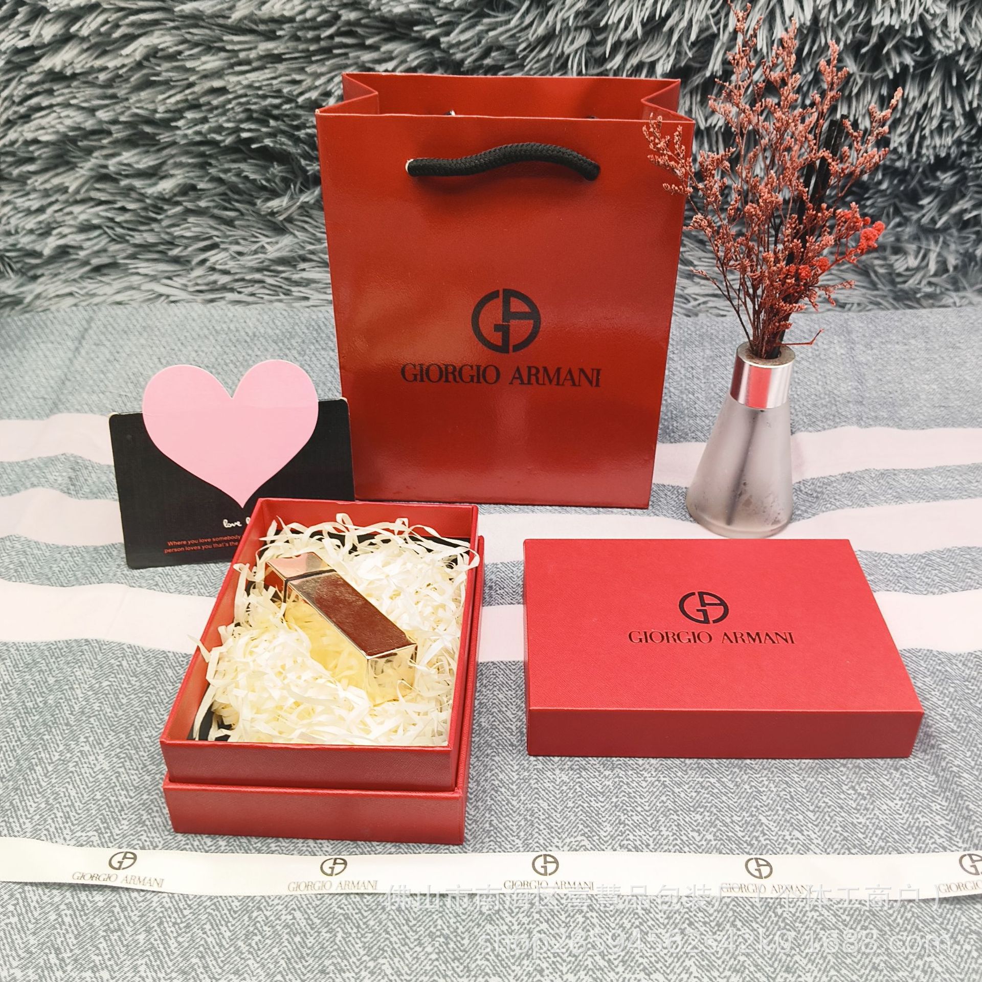 립스틱 박스 세트(카드+리본+라피아 보내기), 다양한 할인