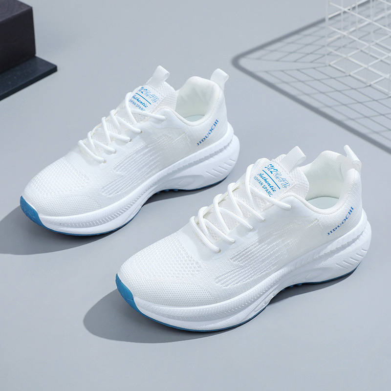 Zapatos de mujer, moda, zapatos de deporte, zapatos de correr ligeros y transpirables, simple comercio exterior al por mayor, zapatos de suela gruesa de mujer
