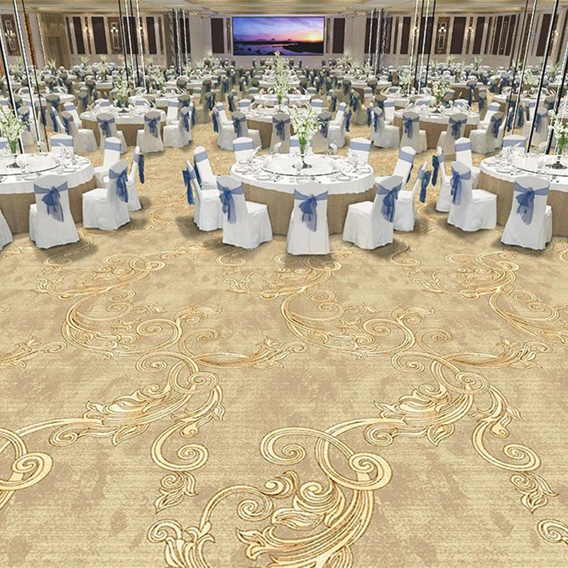 Hotel piso sala de reuniones alfombra Akmin resistente al fuego impresión sucia alfombra comercial salón de baile personalizado