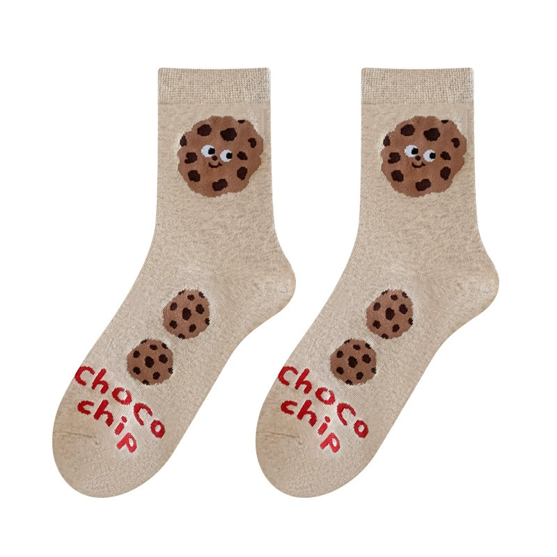 Cute Japanese cartoon summer long knee socks, mid-length, absorbs sweat and smell