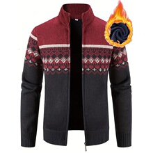 W 29108 Men's Slim Fit Jacquard Cardigan ��ʿ���� ŷ�������