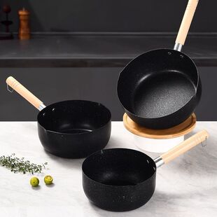 Maifan Stone Japanese-Style Yukihira Pot Non-Stick Pot Household Flat Pot Cookware Milk Noodle Instant Noodles Induction Cooker Small Pot
