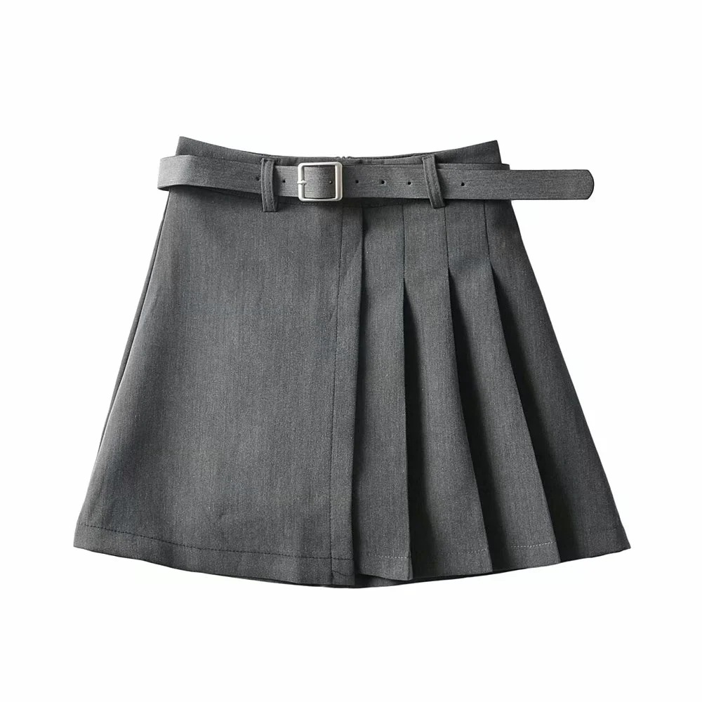 Fashion asymmetric pleated skirt  NSAC27945