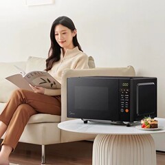 美的家用微波炉一体机高效速热智能菜单一键解冻杀菌除味大平板